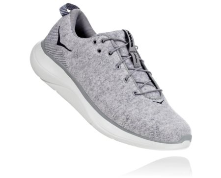 Hoka One One Hupana Flow Wool Moški Usposabljanje Čevlji Siva SI-713495X